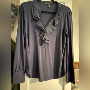WHBM Ruffled Long Sleeve Blouse. Sz‎ M